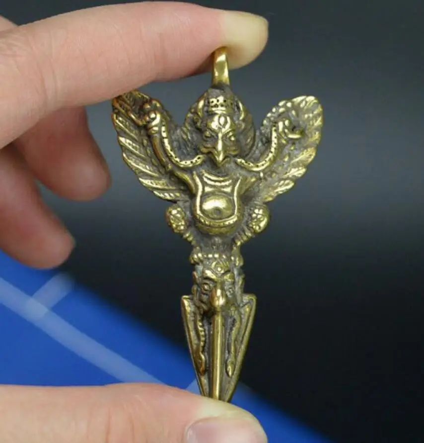Медная Статуя YM изысканный китайский кулон в виде птицы с золотыми крылатыми