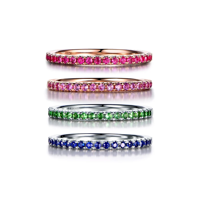 ML натуральный Tsavorite/Сапфир/розовый драгоценный камень/рубин 18K чистое золото 2020