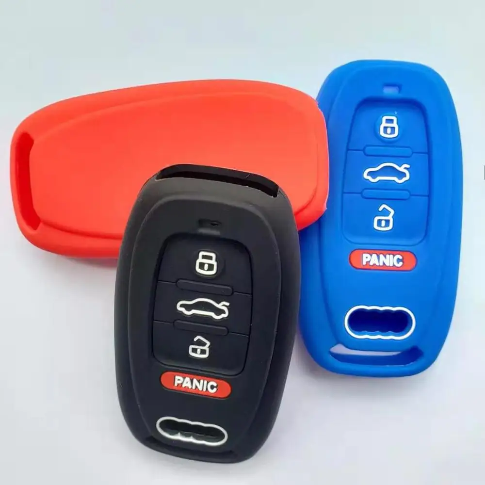 Автозапуск Управление дистанционный ключ крышка силиконовый чехол для Audi A6 A8 Q3 Q5