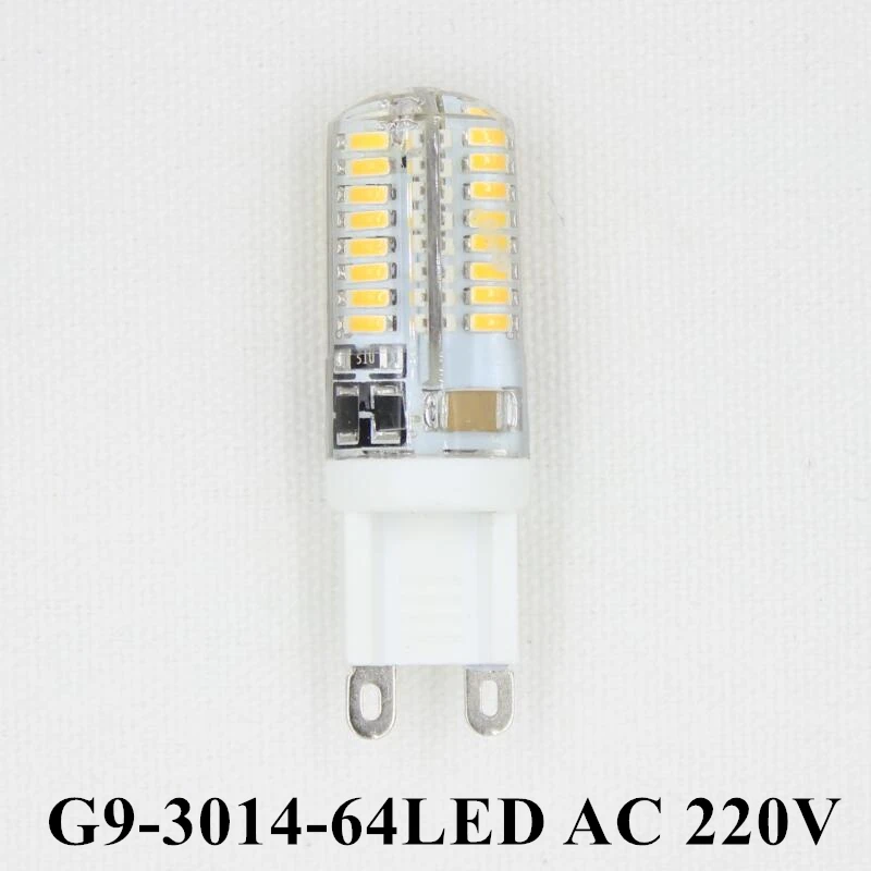 10 шт . Мини G9 7 Вт 9 Светодиодная лампа 3014 SMD AC 220 В 240 типа Кукуруза 64 светодиода 104