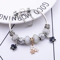 pandora style magnolia pendant diy big hole bead fashion bracelet