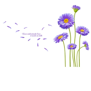 [SHIJUEHEZI] Холланд-Хризантема цветок стикер на стену DIY New York Aster настенные наклейки для дома гостиной украшения спальни - Цвет: Purple