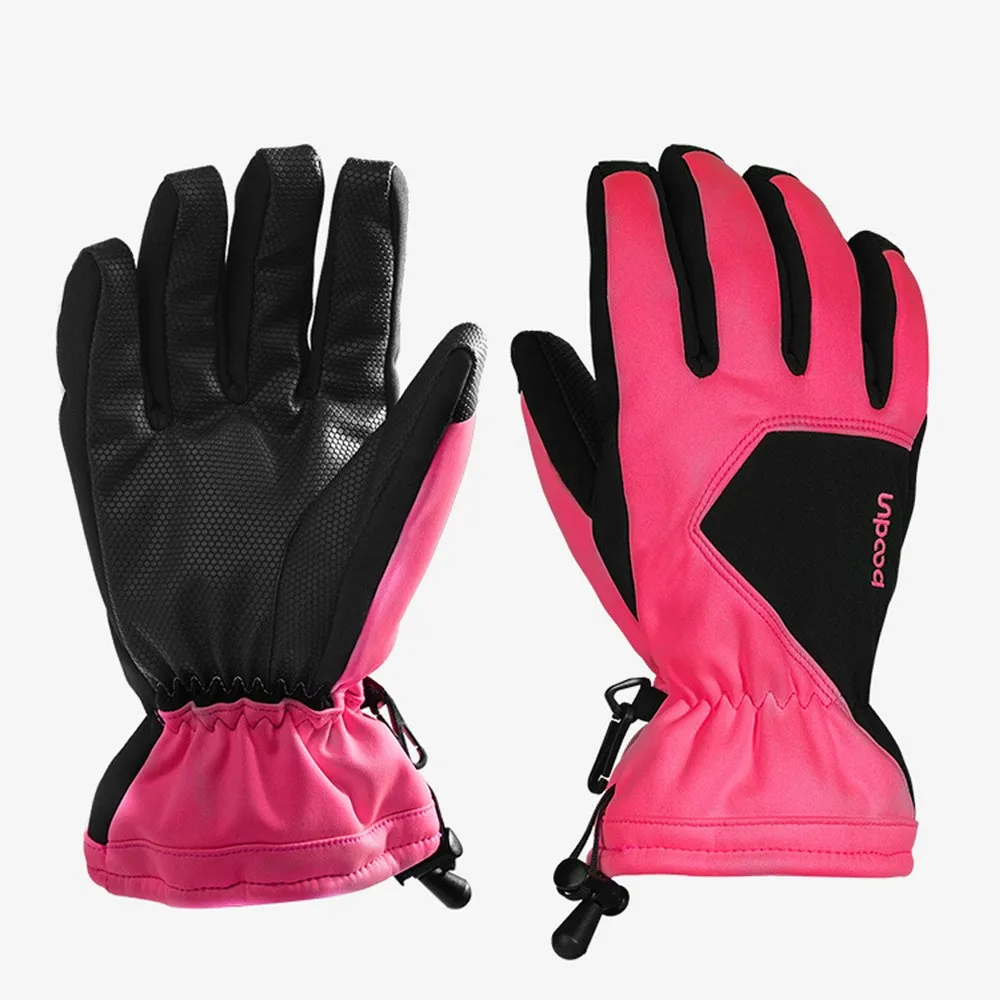 

Cross border winter ski gloves outdoor lovers anti slip wear resistant five finger Snowboard riding warm ski gloves