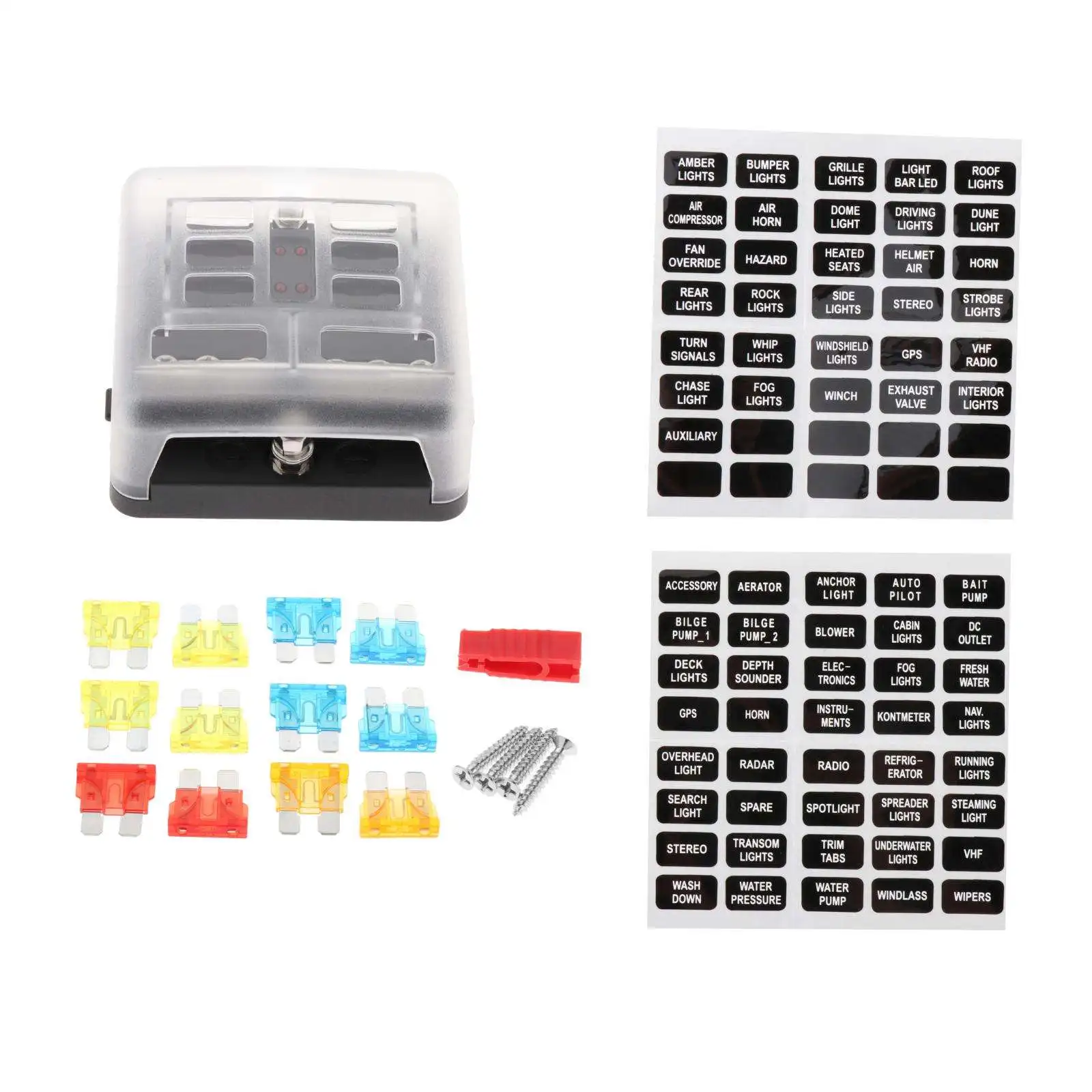 Автомобильный светодиодный блок предохранителей PBT с защитной крышкой