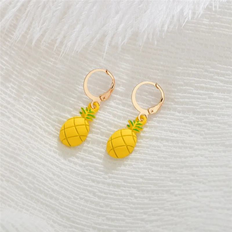 2020 Korean New Fruit Vegetable Drop Earring Alloy Strawberry Watermelon Carrot Earrings Fashion Dangle Jewelry | Украшения и