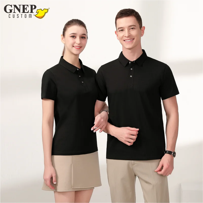 Мужские и женские повседневные поло GNEP Индивидуальный бренд модная рубашка с