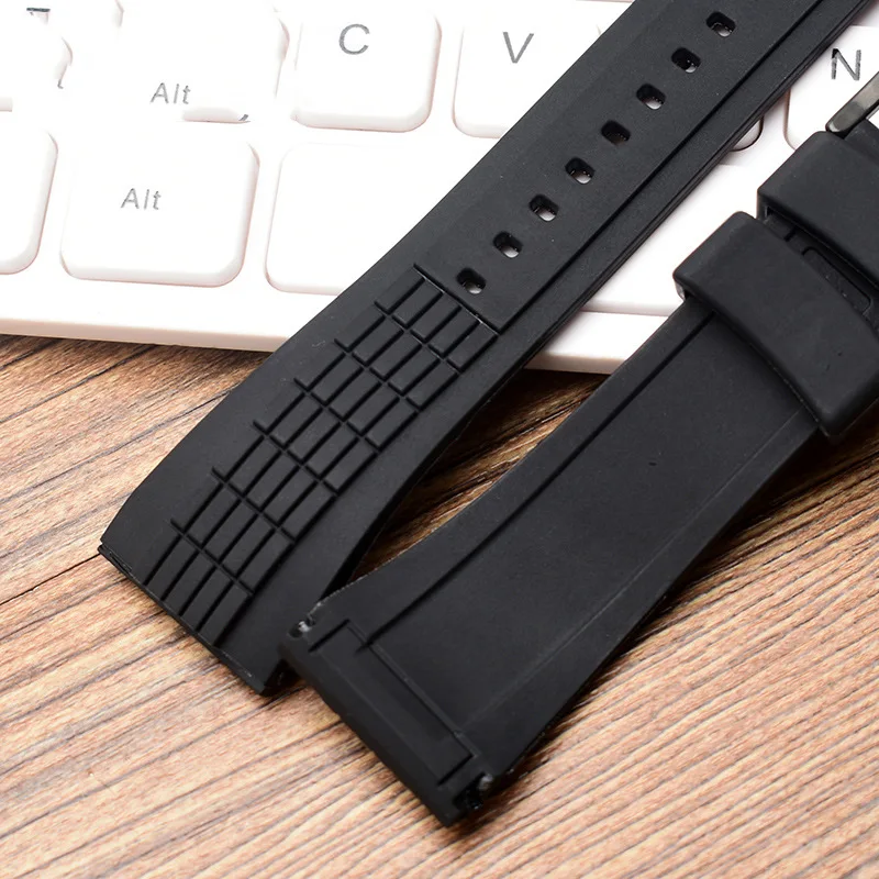 

Silicone Bracelet for SEIKO Seiko VELATURA/SRH Series SPC007 Watch Strap Male 26MM Width Rubber Arc End Watchband