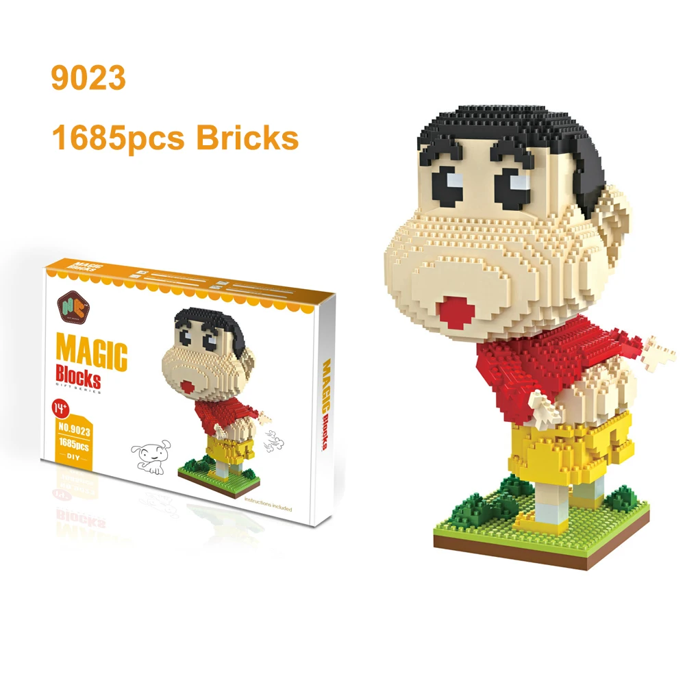 HC9023 Crayon Shinchan 1685 шт. алмазные частицы японские Мультяшные фигурки модель наборы