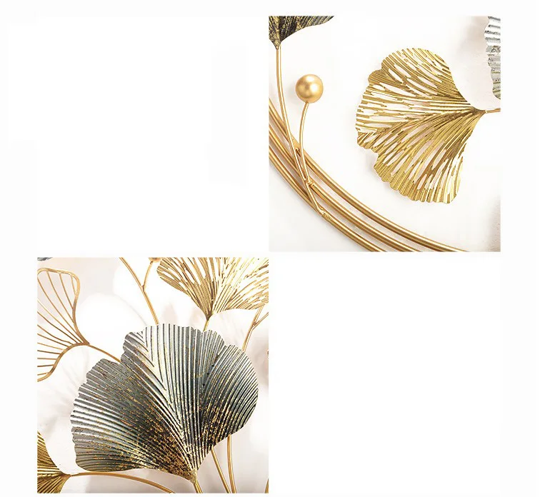 Листьев гинкго современный кованого iroWall подвесное украшение дома Наклейка на