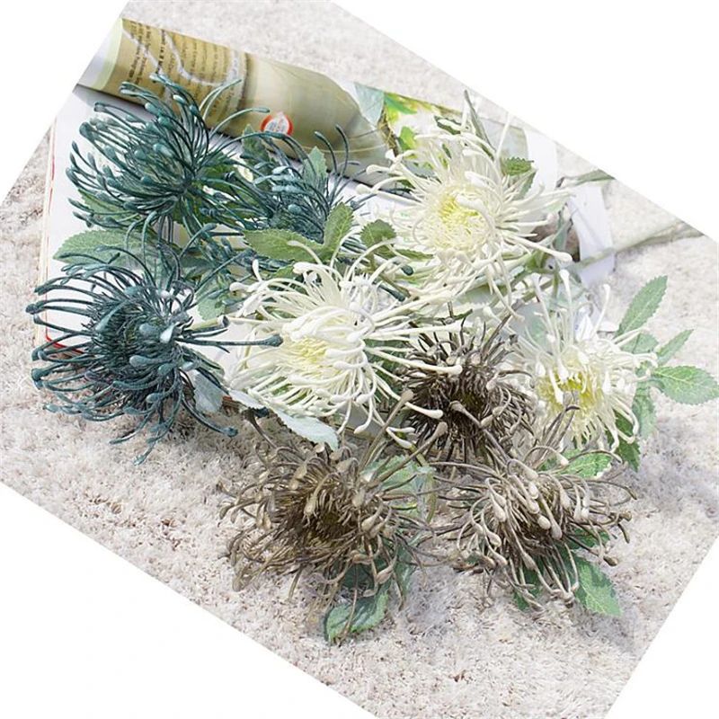 1 шт. цветочный букет пластиковый искусственный цветок искусственные 3 ветки