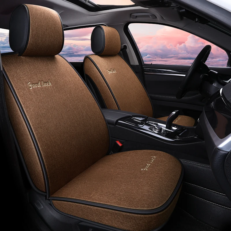 Full Coverage flax fiber car seat cover auto seats covers for Land rover freelander landrover2008 range discovery evoque | Автомобили и