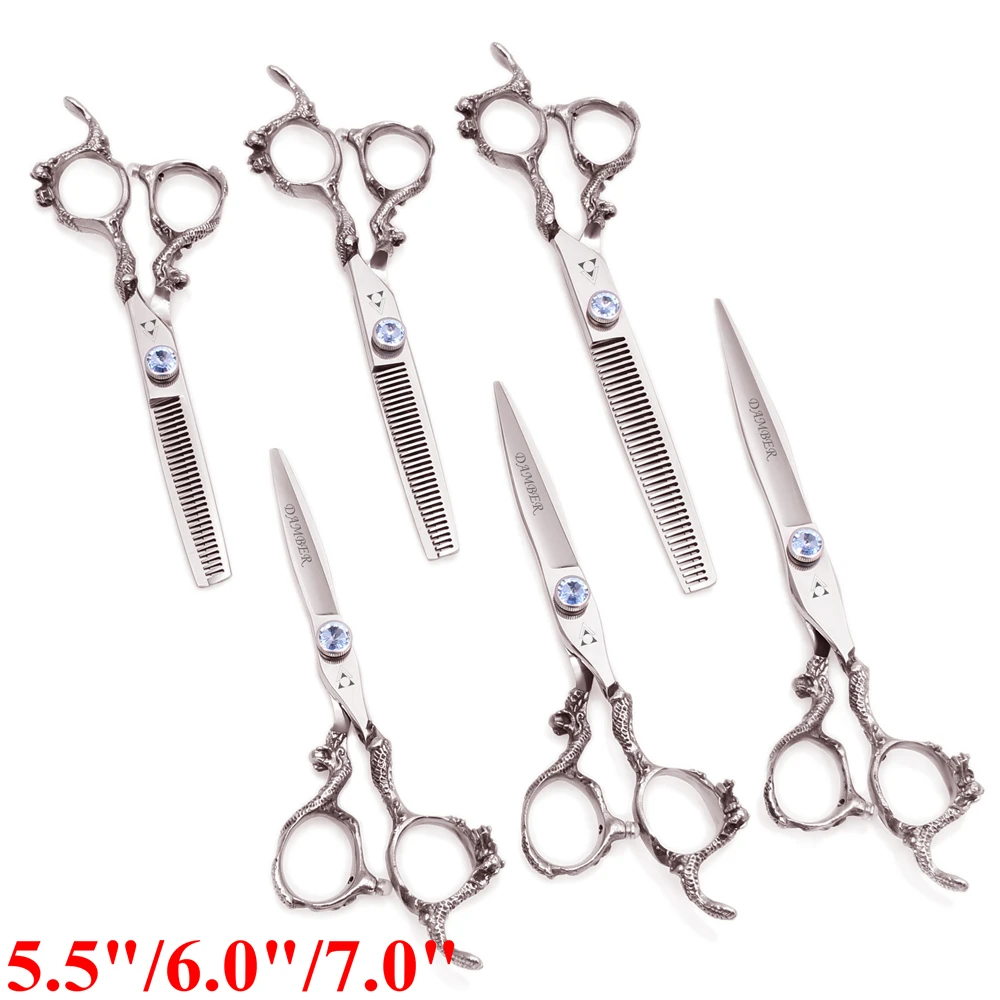 

5.5 6 7 Inch Hair Cutting Salon Thinning Hair Cutting Tools Hairdressing Scissors Profissional Baber Styling Tools Shers 9100#