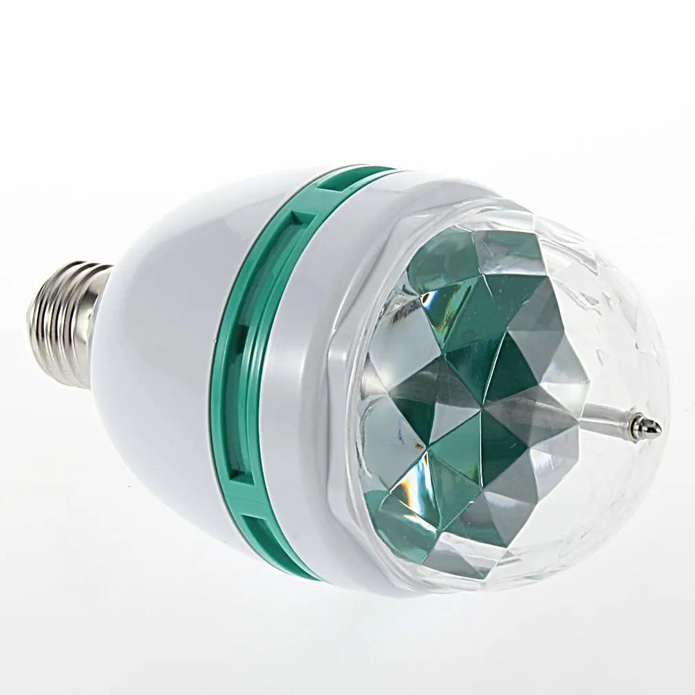 E27 3 Вт RGB светодиодный хрустальный шар эффект светильник освещение поворотной