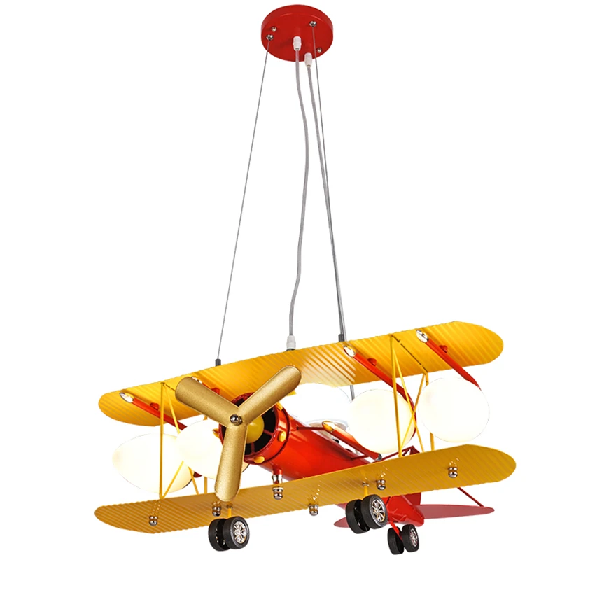 

Nordic Cartoon Color Aircraft Pendant Lights Children's Room Study Table Living Room Bedroom Hanging Lights Decorative Lighting