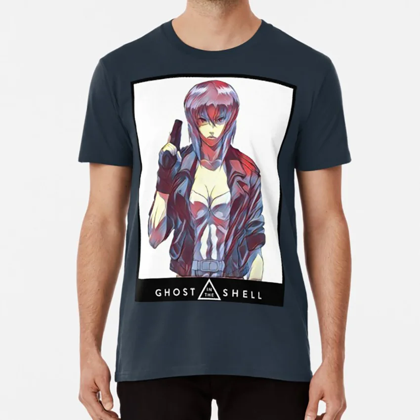 Футболка с изображением мажора (Призрак в Ракушке) призрак Ракушке гитс