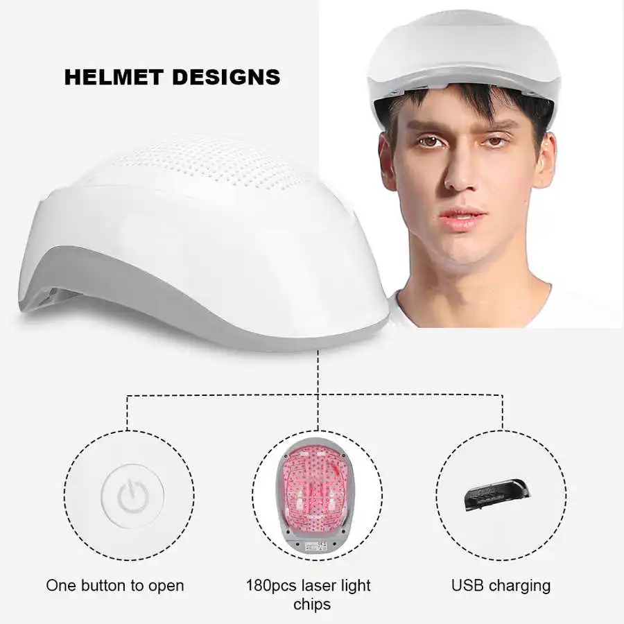 

180pcs Light Chips Laser Hair Regrowth Equipment Gray Aimanfun Growth Devices 650nm Laser Therapy Anti Hair Loss Cap