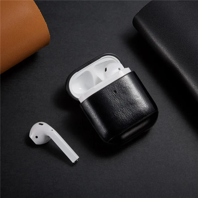 

Кожаные чехлы для наушников Apple Airpods 1/2, защитный чехол для беспроводных наушников, сумки для Apple Airpods, чехлы для зарядного бокса