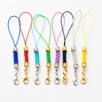 10pcs diy mobile case strap lariat lanyard lobster clasp cell phone cord hang rope key chain finding connector ring material