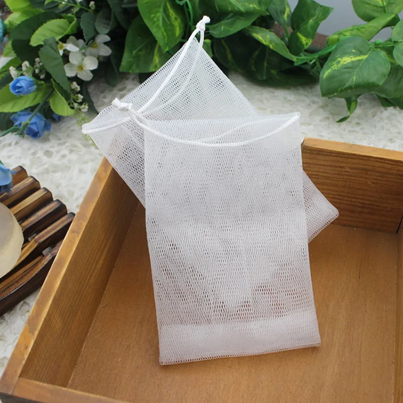 

2017 S oap blister mesh double-layer s oap net Foaming Net easy bubble mesh bag 10pcs/lot