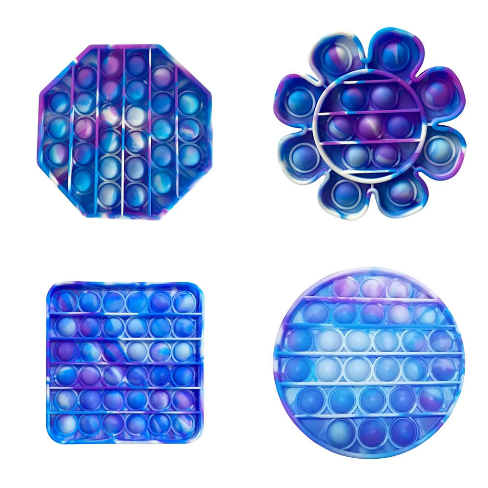 

Rainbow Fidget Toys Pops Push Bubble Sensory Squishy Stress Reliever Autism Reliever Special Needs Popper Relief For Adult Child