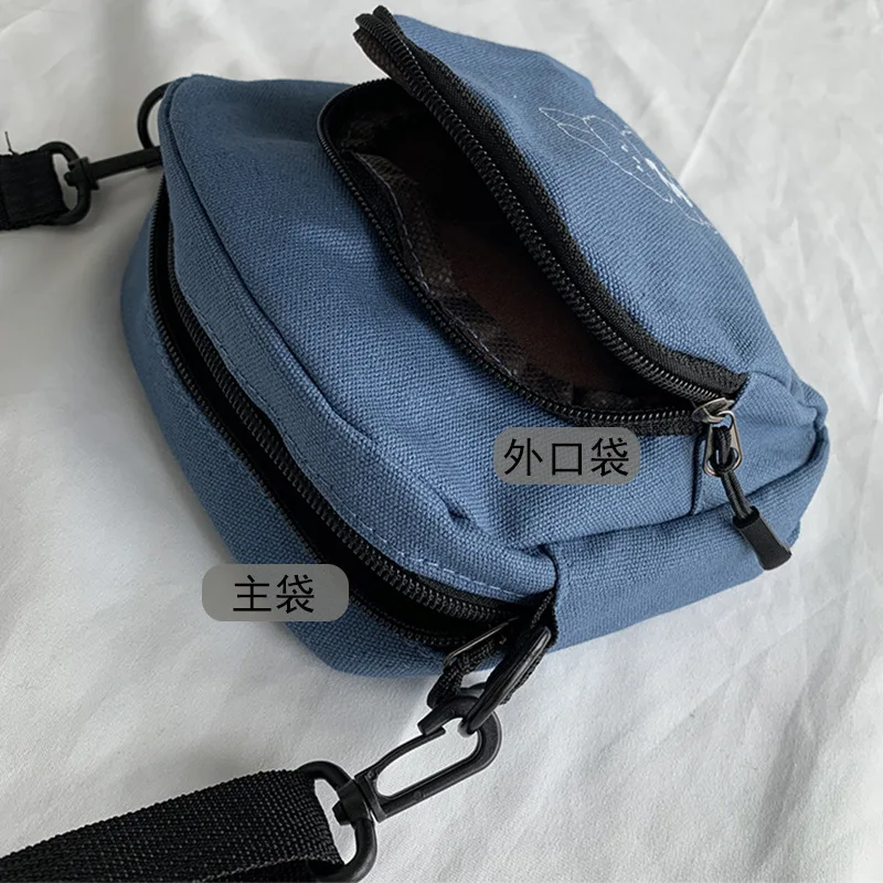 Холщовая маленькая сумка через плечо с милым Кроликом повседневные женские