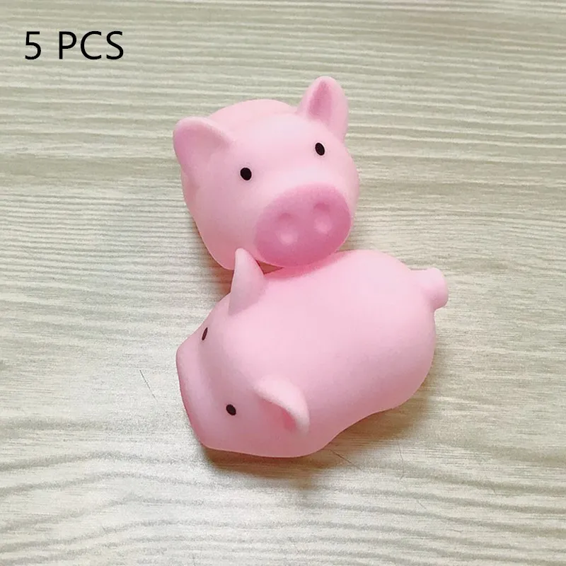 5pcs Pig 1 шт. звучащий щенок собака жевательная игрушка фрукты овощи курица барабан кости пищать игрушка для кошек домашних животных плюшевый красный перец Баклажан редиска - Цвет: 5pcs Pig