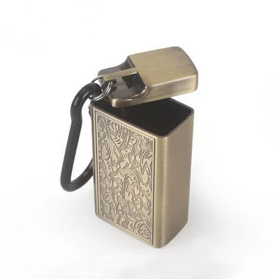 HY909ChanF-M-QinTon Мини-пепельница, домашний портативный карманный пепельница, на открытом воздухе, многофункциональная маленькая коробка, брелок для ключей, для сигарет, для хранения, металлическая коробка - Цвет: HY909ChanF-M-QinTon
