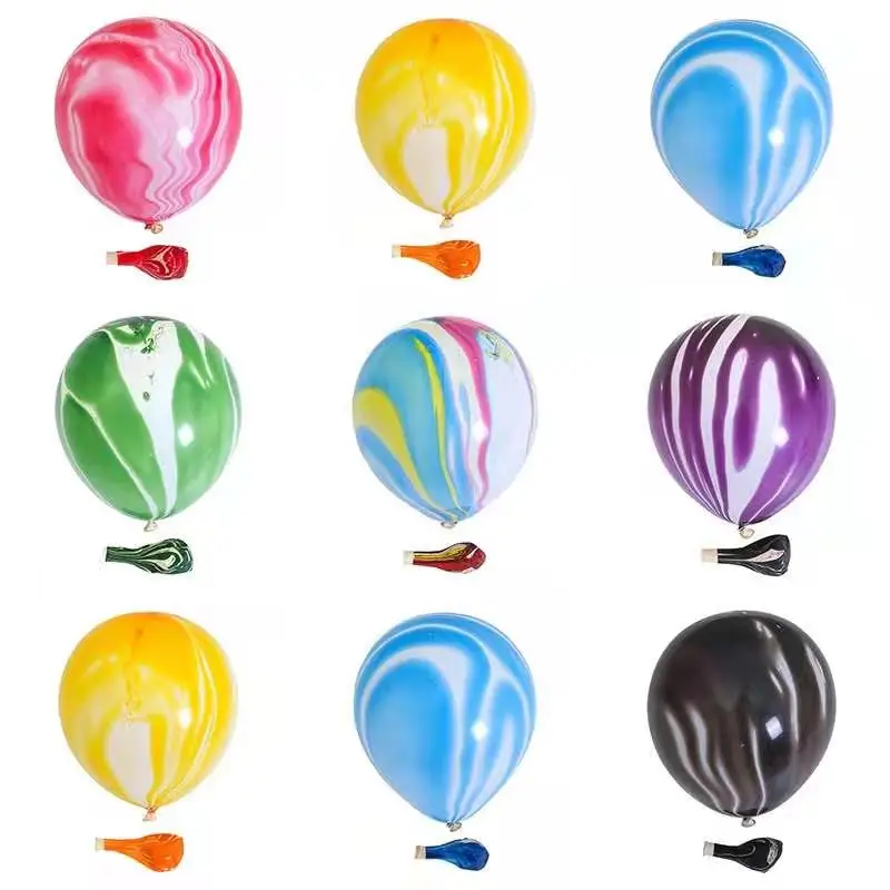 

10inch Marble Agate Rainbow Round Latex Balloon Baby Shower Birthday Party Wedding Decoration Globos Children Toy Balls Supplies