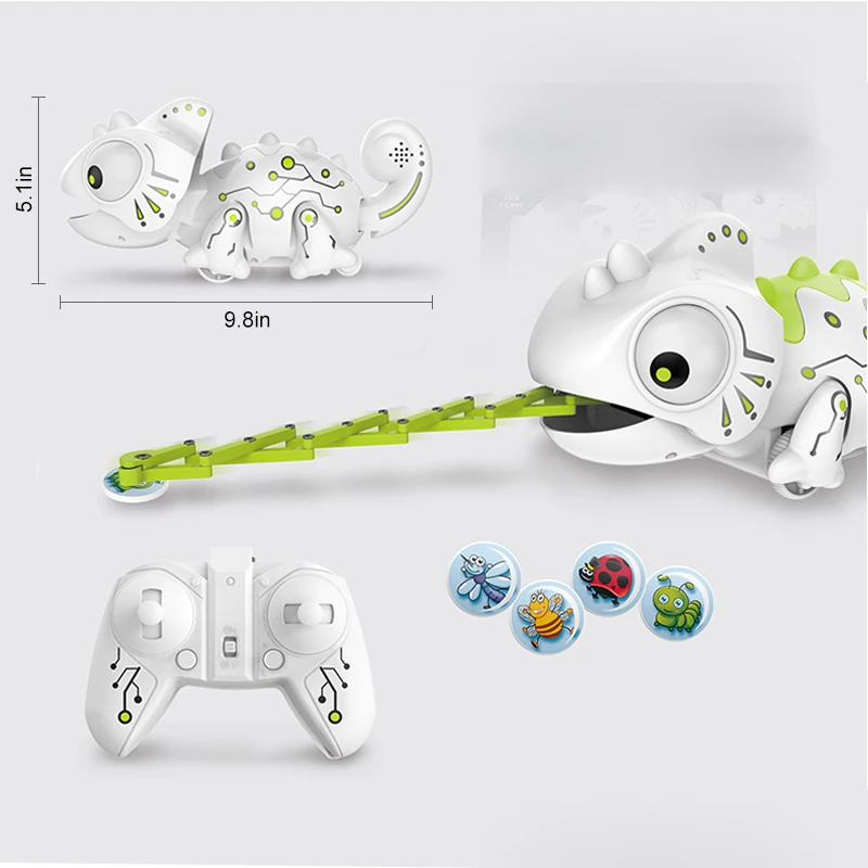 2.4CHz RC робот динозавр игрушки Хамелеон Pet сменный светильник пульт дистанционного управления электронная модель животное Интеллектуальный робот набор игрушек