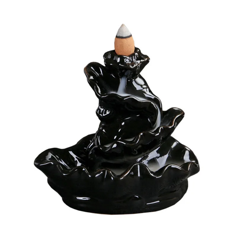 

Керамическая горелка для благовоний в виде лотоса сандалового дерева держатель для благовоний ароматерапия горелка украшение для дома