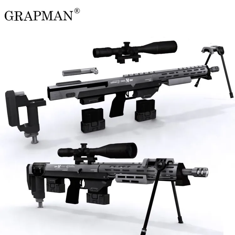 

Paper Model weapon DSR-1 Sniper rifle 1:1 Scale 3D puzzles paper Gun toy Handmade Toys Free shipping