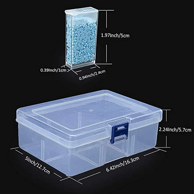 24/42/64 Grid 5d Diamond Painting Accessories Storage Box Diamand Drill Transparent Container For DIY Art | Дом и сад