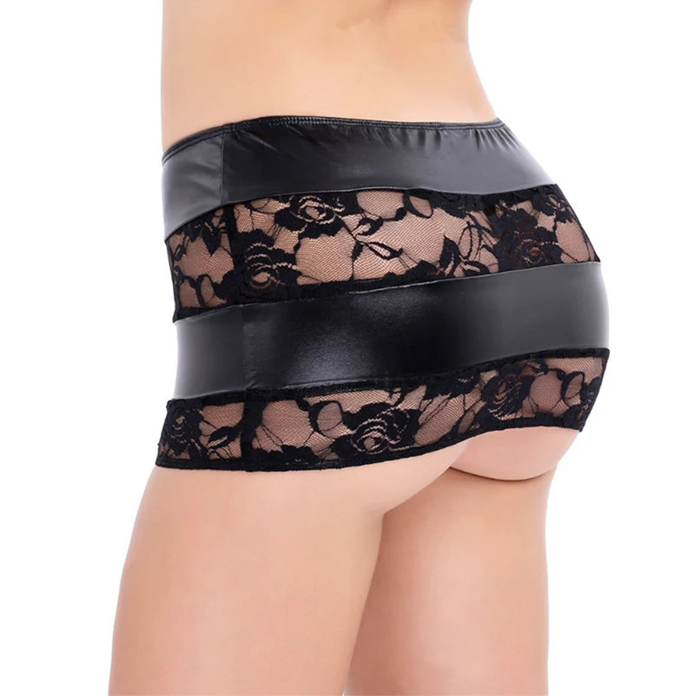 Юбка женская короткая кожаная выше колена пикантная мягкая Клубная одежда