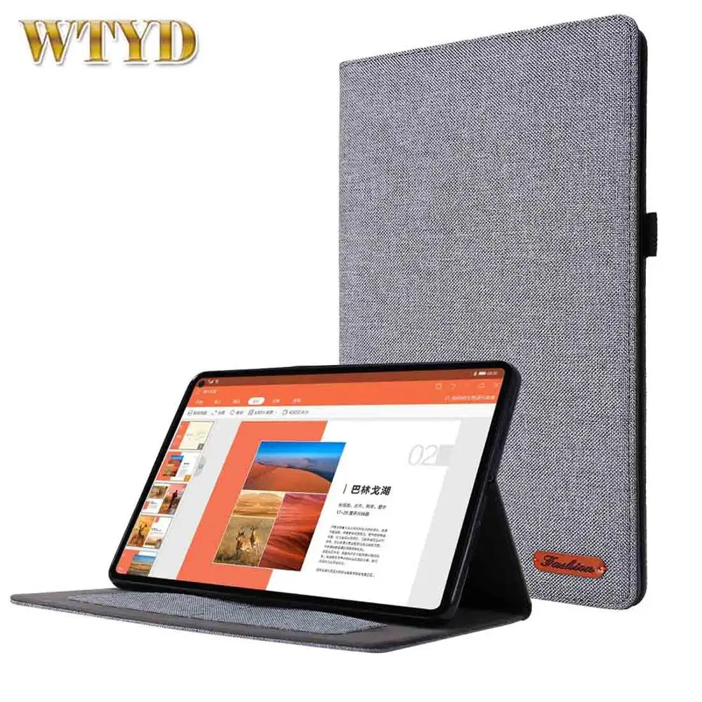 For Huawei Matepad Pro 10.8 inch Fabric + TPU Flat Protective case With Name Card Clip Tablet Cover Case for |
