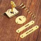 Золото антикварная мебель счетчик замки для выдвижных ящиков с ключом винт классический замок ящика шкафчик, гардероб, буфет дверной замок из сплава цинка