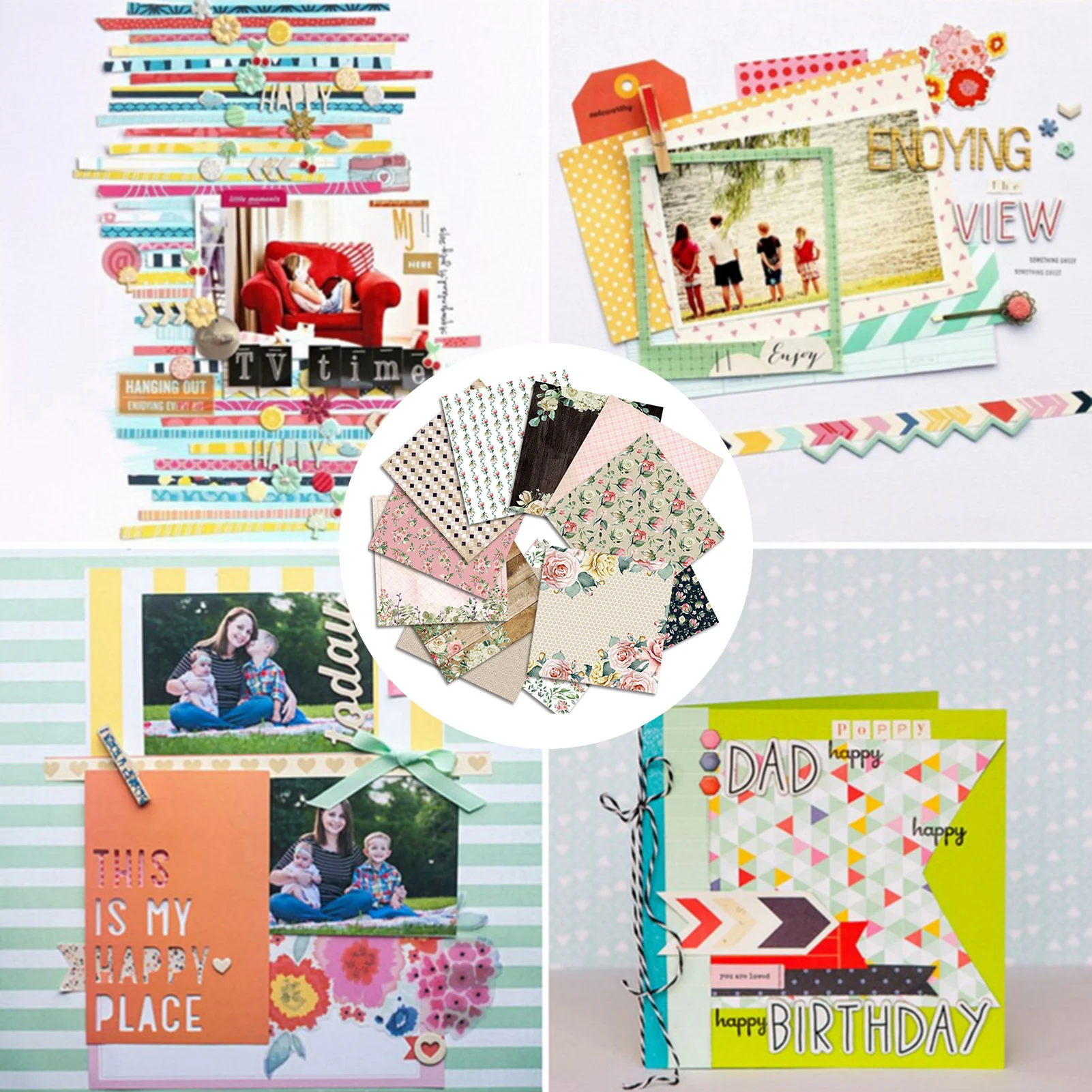 6 Inch Scrapbook Paper Pack Cardstock For DIY Origami Card Background Gift Box Packaging Hand-decorated Decoration | Дом и сад