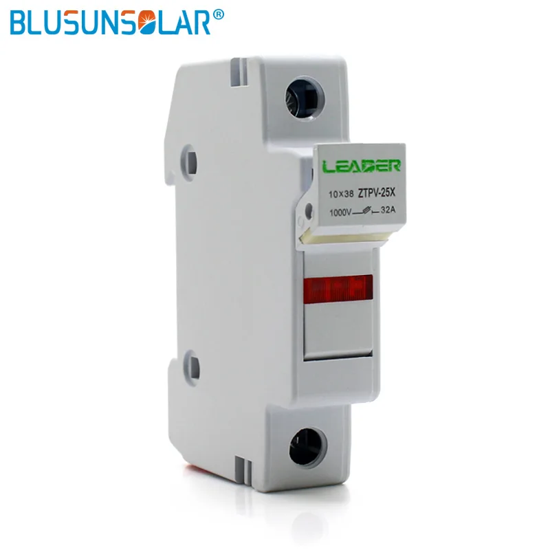 

5sets/lot Solar PV Fuse Holders suitable for 10*38mm PV fuse Fuse Link with LED Indicator light for solar system protection
