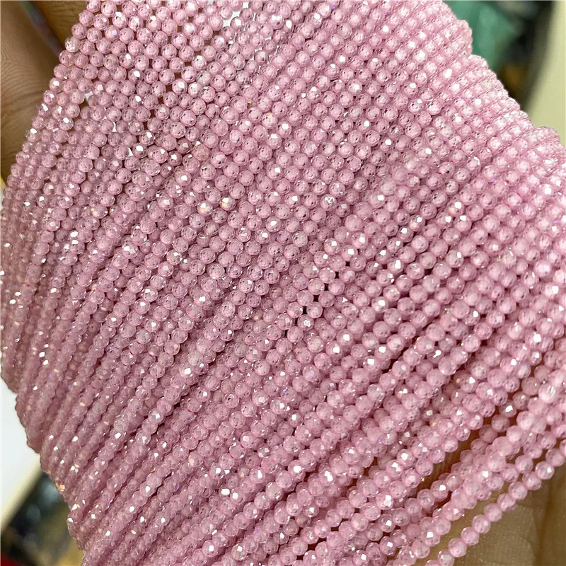 

Wholesale 2 3 4MM Tiny Gemstones Beads Shiny Small Faceted Zircon Stone Bead For Jewelry Making Beadwork DIY Bracelet Necklace