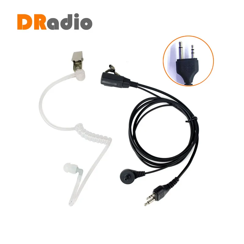 2 Pin Ptt Микрофон тайная Акустическая трубка наушник для Midland Радио G6/g7 Gxt550 Gxt650 Lxt80, Lxt112 черный
