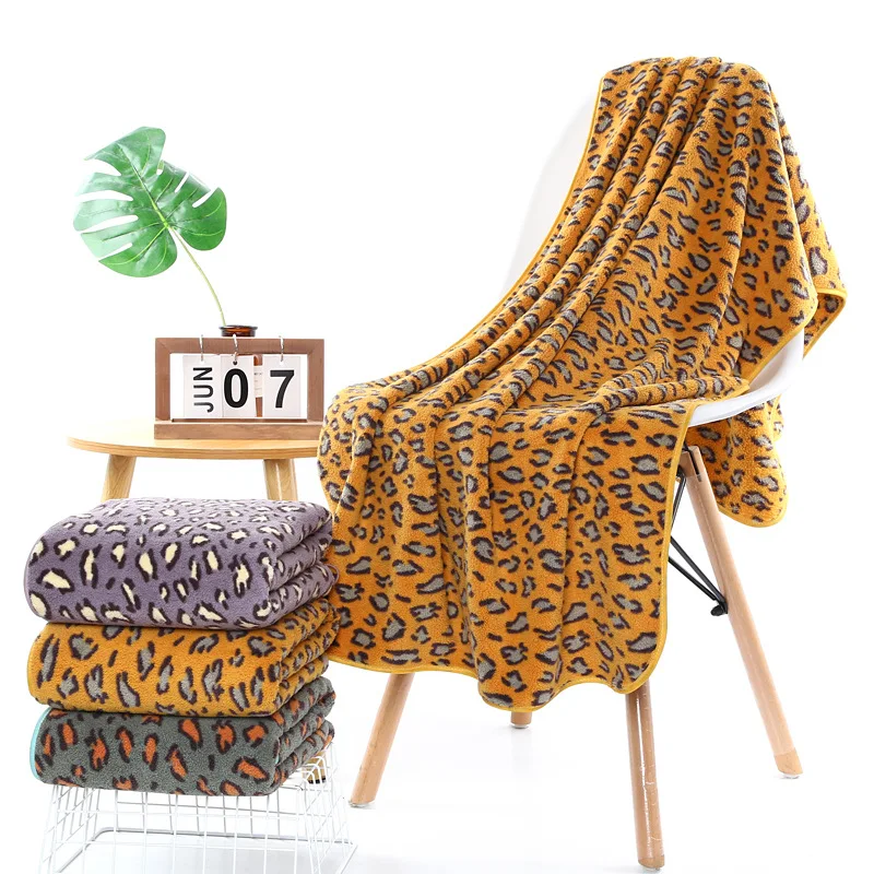 

Полотенце банное из бархатного волокна, 70x140 см, с леопардовым принтом, быстросохнущее, мягкое, абсорбирующее, роскошное, для дома