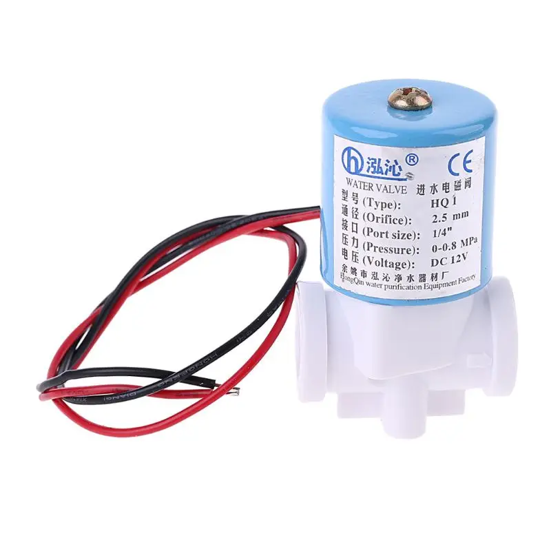 

New G1/4" Solenoid Valve Plastic Normally Closed 2 Way 12V DC 0-120PSI