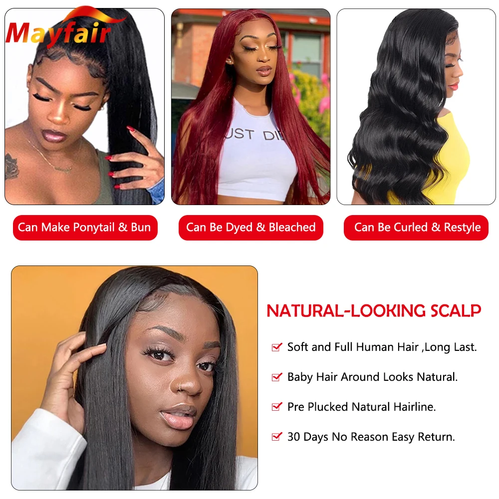 Парик из натуральных человеческих волос 13x 4 бразильские парики для женщин с