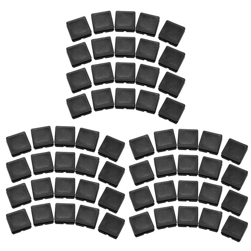 

Квадратные ножки стола стула трубка трубы ножки вставки колпачок 25 мм x 25 мм 60 шт. черный