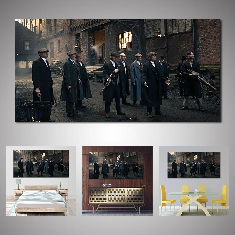 

Peaky Blinders Movie Poster Canvas Painting Wall Art Picture for Living Room Home Decor (No Frame)