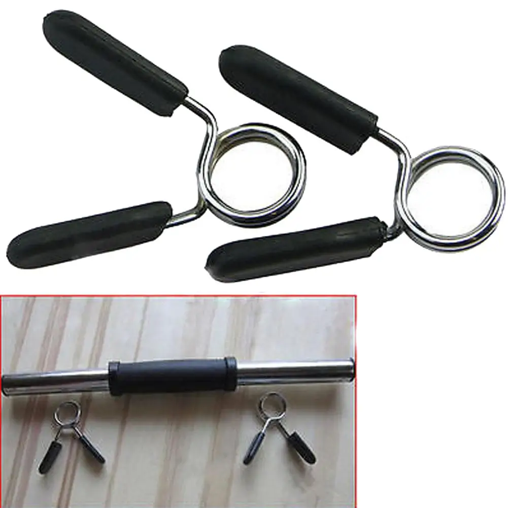 

1Pair 25mm Gym Weight Bar Dumbbell Lock Standard Barbell Spring Collar Clamp Clips Weight Lifting Training Accessories