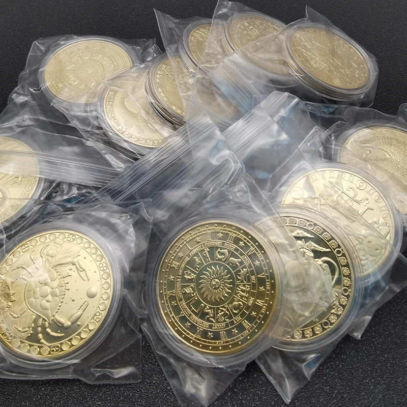 Очень красивая созвездия зодиака Рак Золотая монета елизабета II Майя солнце бог