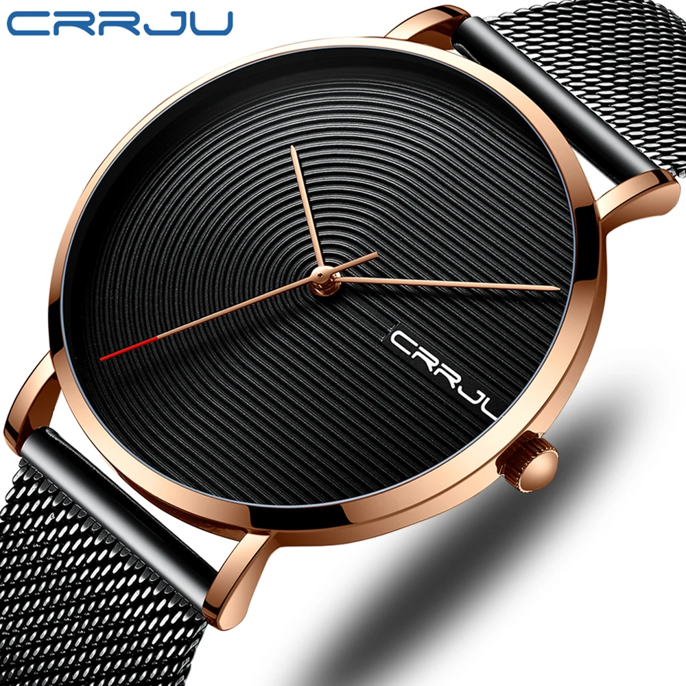 

Top Luxury Brand CRRJU Men’s Watches Bussiness Watch Fashion Quartz Men Wristwatch Military Clock Male Relogio Masculino