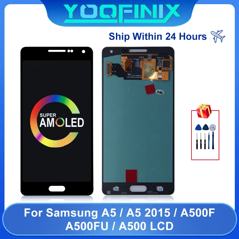 5.0” AMOLED For Samsung Galaxy A500 LCD A5 2015 Touch Screen SM-A5 A500FU A500F Display Digitizer Parts |