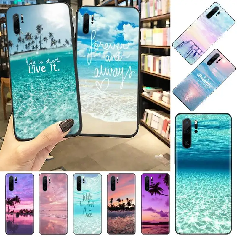 

Beach Ocean sea wave Phone Case For Huawei P 9 8 10 40 Mate 30 Honor 8 8A 20 20s 9x nova 6se 5t Y9s PSMART lite pro 2017