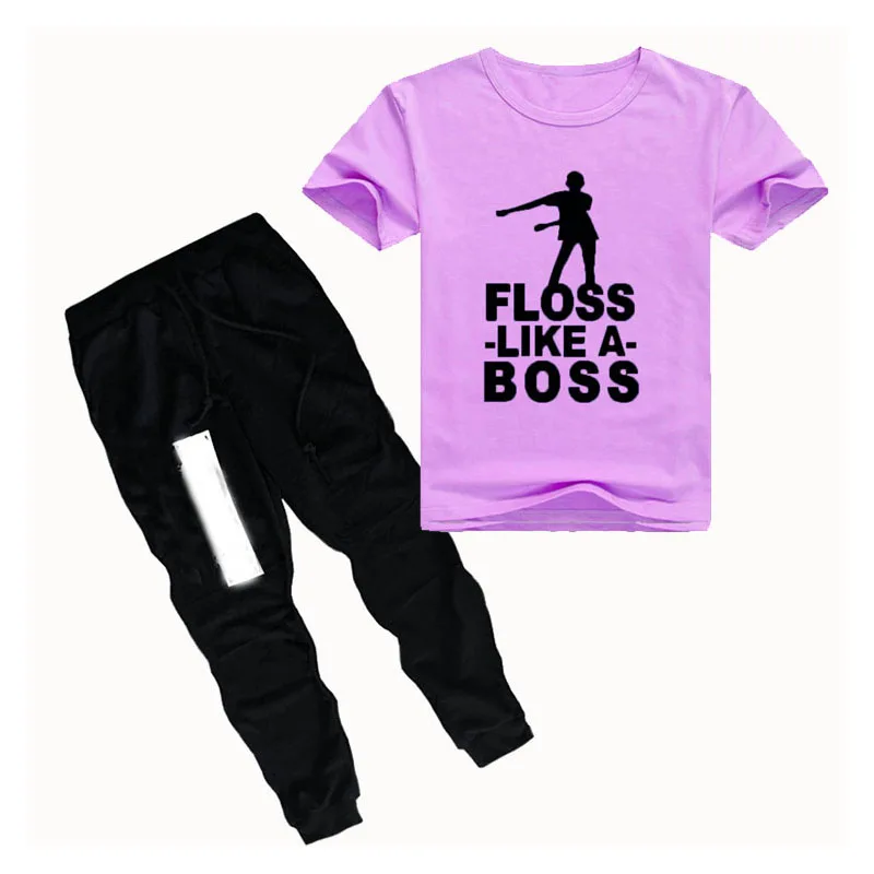 2 шт. детские футболки с коротким рукавом и принтом|Комплекты одежды для девочек| |